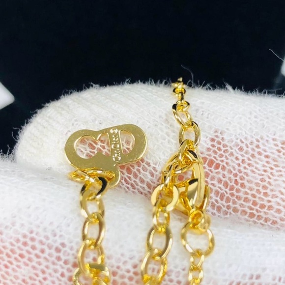 🔥Like new Dior encrusted CD necklace with original box🔥 - Picture 5 of 7